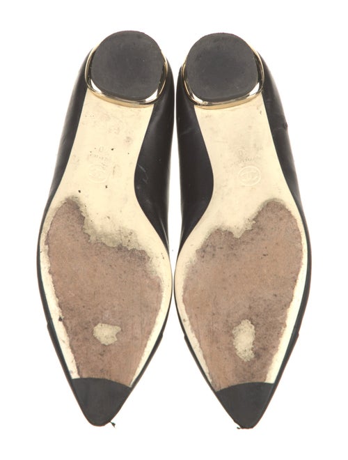 Chanel Interlocking CC Logo Leather Flats