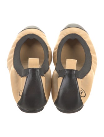 Chanel Interlocking CC Logo Leather Flats