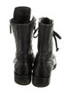 Chanel Interlocking CC Logo Leather Combat Boots