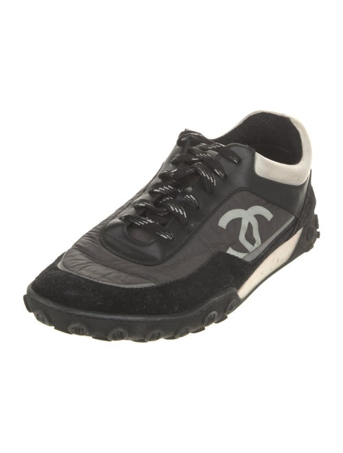 Chanel Interlocking CC Logo Suede Sneakers