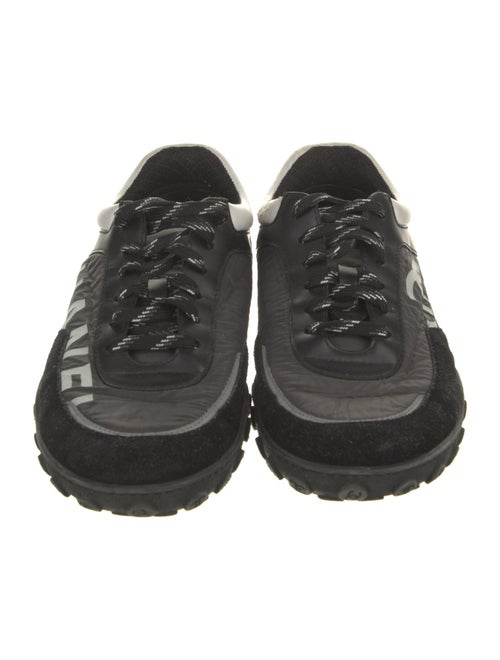 Chanel Interlocking CC Logo Suede Sneakers