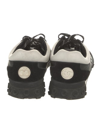 Chanel Interlocking CC Logo Suede Sneakers
