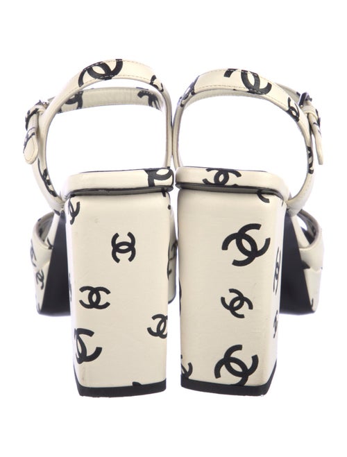 Chanel 2022 Interlocking CC Logo Slingback Sandals