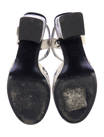 Chanel 2022 Interlocking CC Logo Slingback Sandals