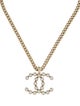 Chanel 2023 Strass CC Pendant Necklace