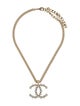 Chanel 2023 Strass CC Pendant Necklace