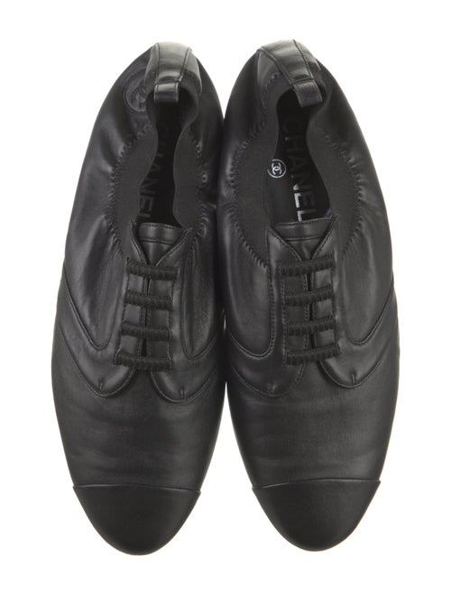 Chanel Interlocking CC Logo Leather Oxfords