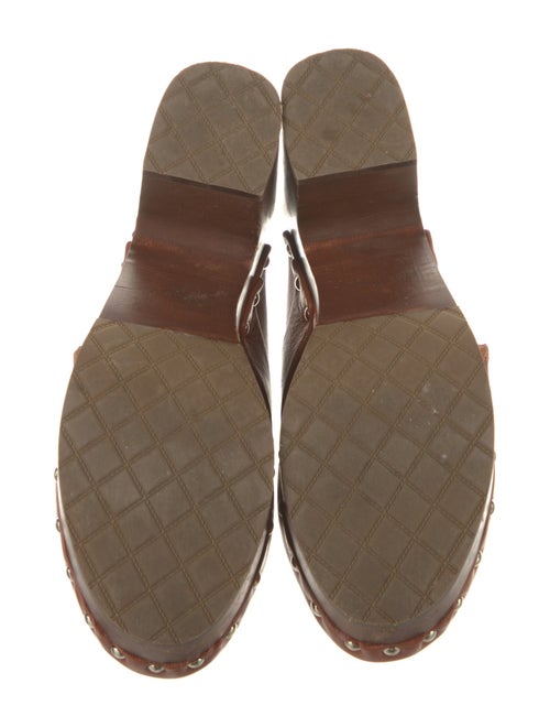 Chanel Interlocking CC Logo Leather Mules