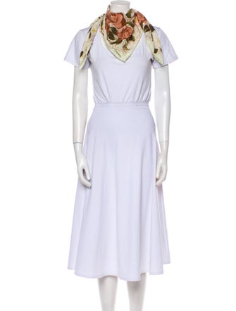 Chanel Silk Floral Print Scarf