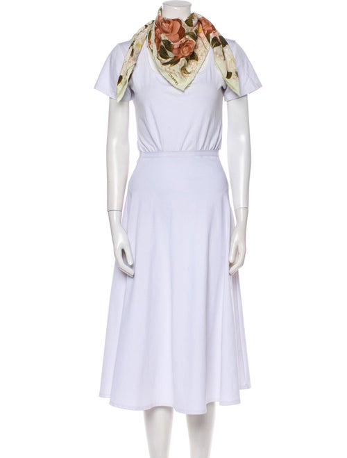 Chanel Silk Floral Print Scarf