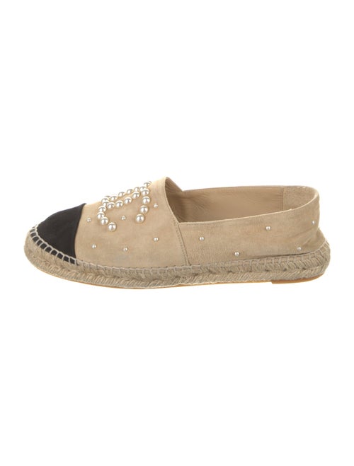 Chanel Interlocking CC Logo Suede Espadrilles