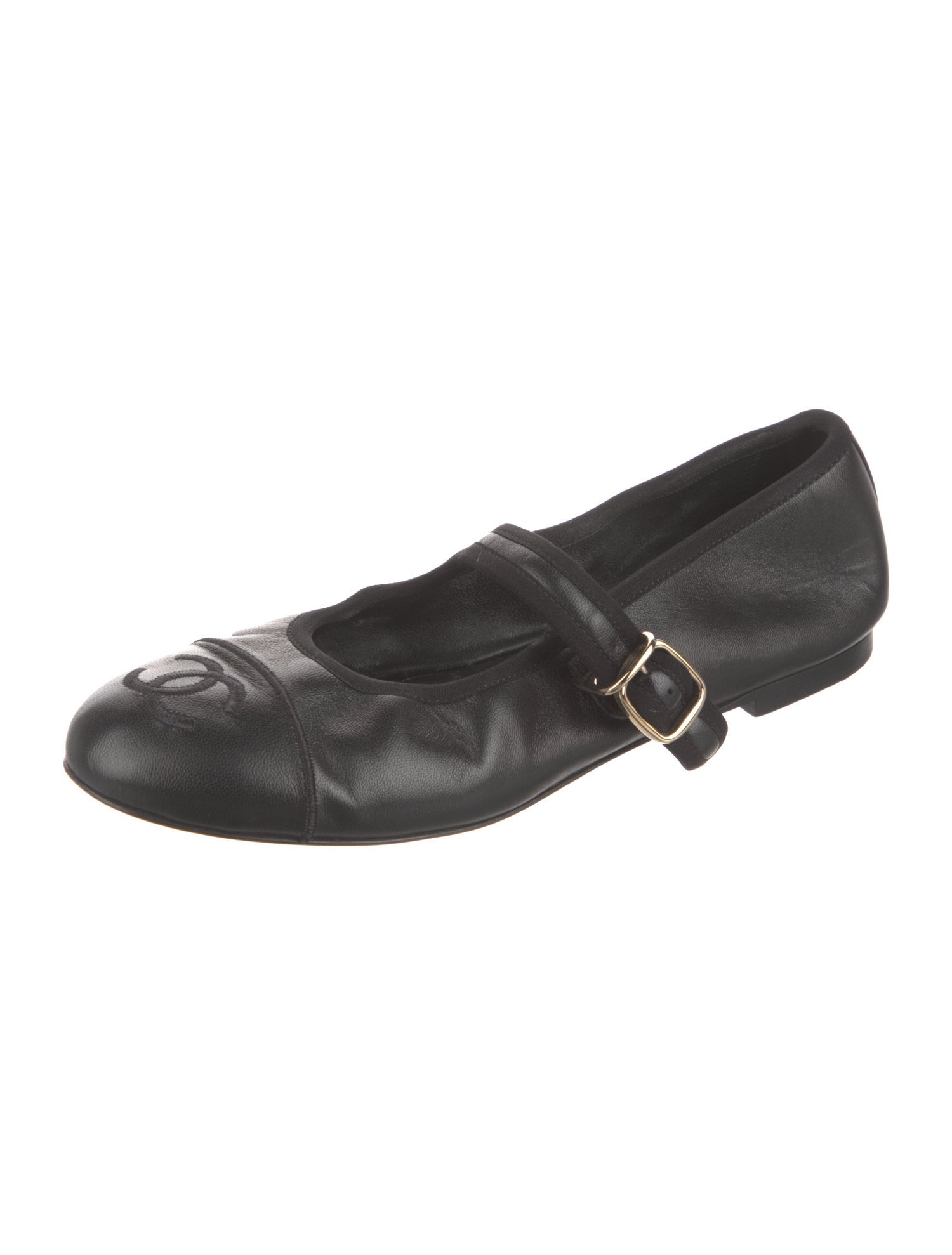 Chanel 2024 Interlocking CC Logo Mary Jane Flats