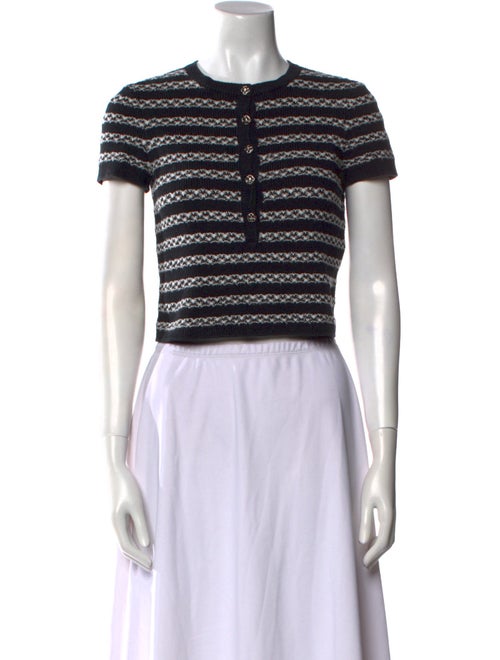 Chanel 2024 Striped Crop Top
