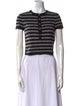 Chanel 2024 Striped Crop Top