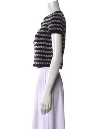 Chanel 2024 Striped Crop Top