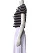 Chanel 2024 Striped Crop Top