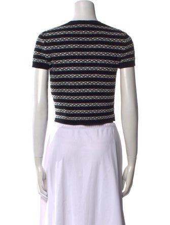 Chanel 2024 Striped Crop Top