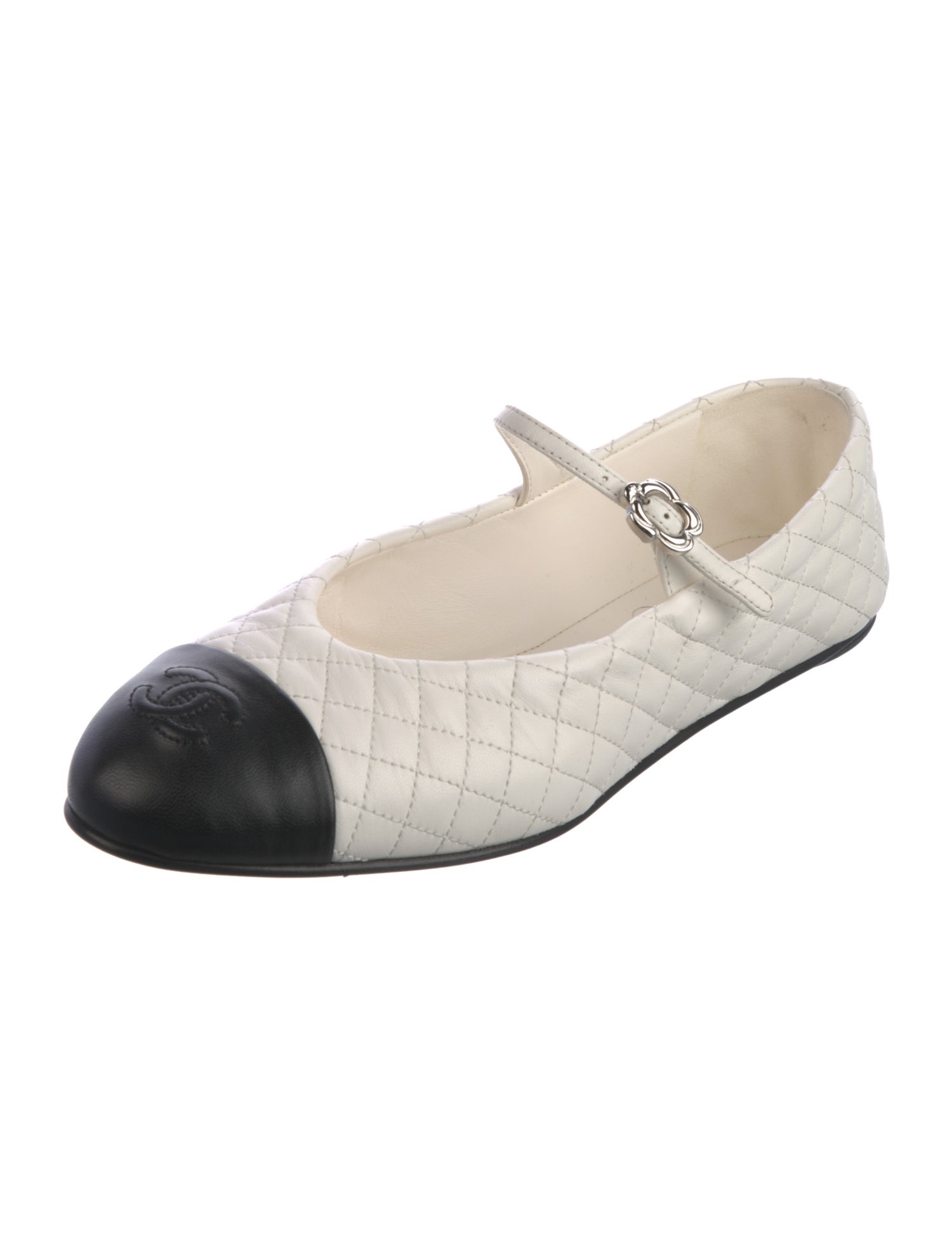 Chanel 2025 Interlocking CC Logo Mary Jane Flats