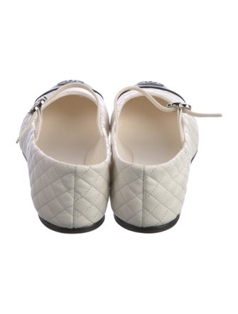 Chanel 2025 Interlocking CC Logo Mary Jane Flats