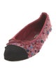 Chanel Interlocking CC Logo Tweed Ballet Flats