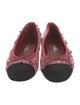 Chanel Interlocking CC Logo Tweed Ballet Flats