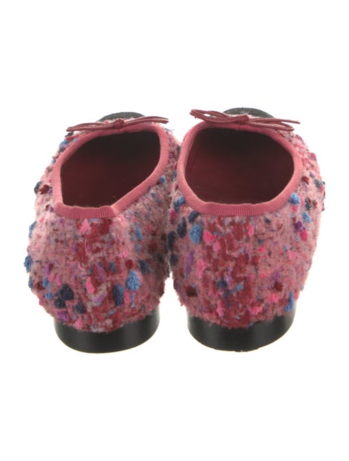 Chanel Interlocking CC Logo Tweed Ballet Flats