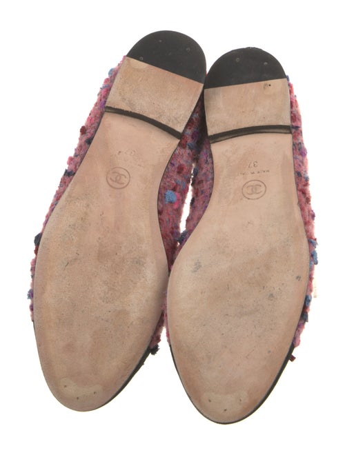 Chanel Interlocking CC Logo Tweed Ballet Flats