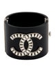 Chanel Resin & Strass CC Hinged Cuff Bracelet