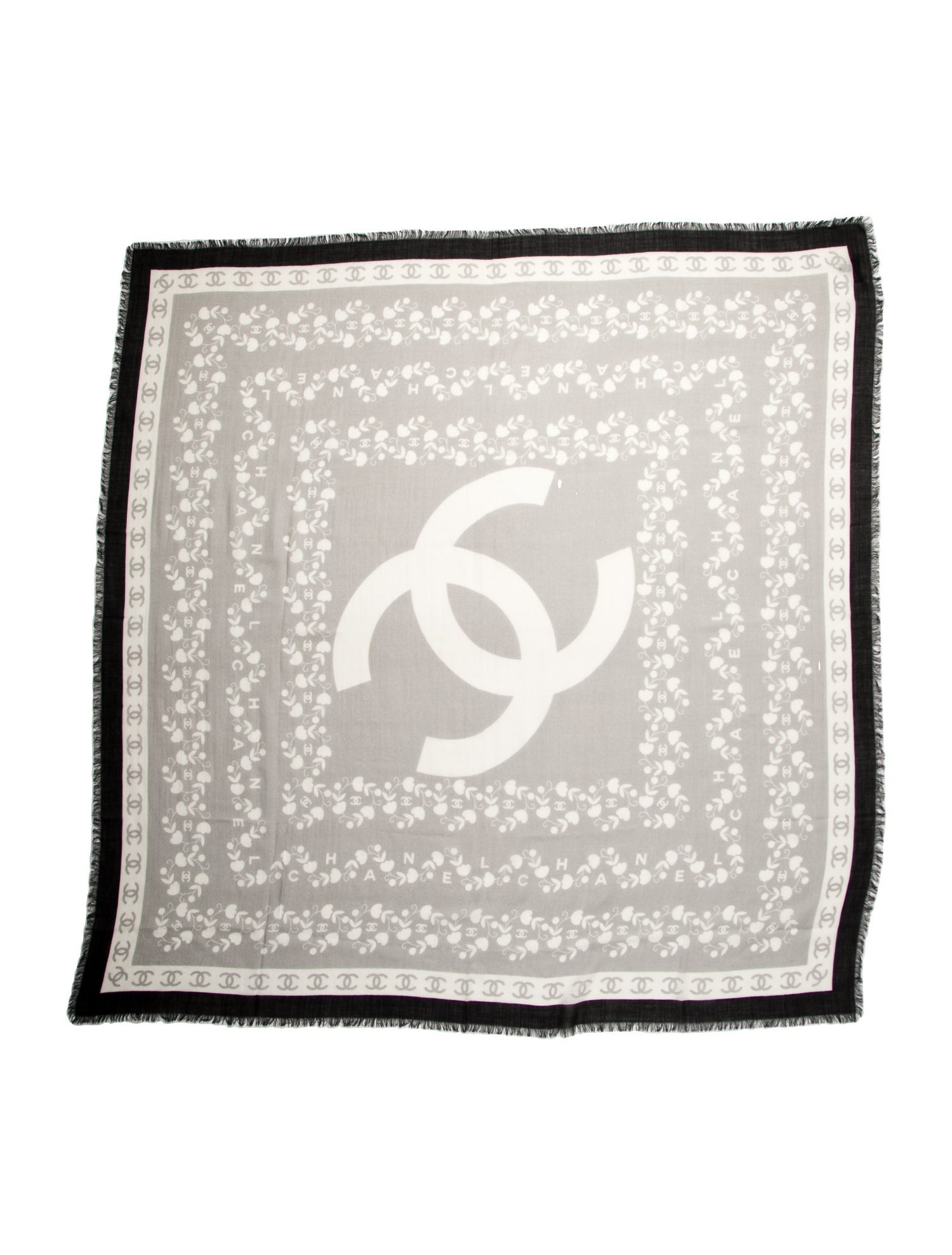 Chanel Wool Interlocking CC Logo Scarf