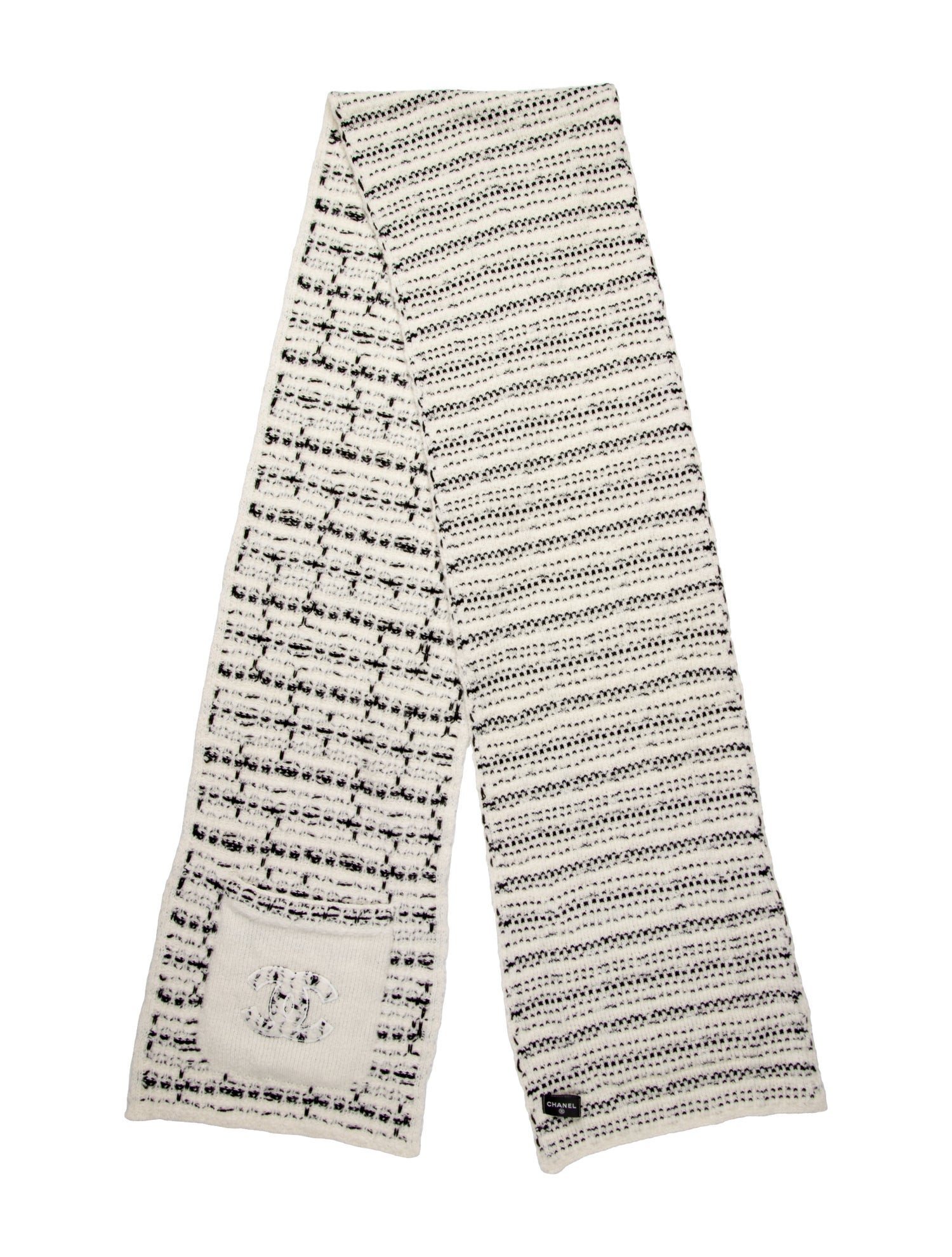 Chanel Wool Interlocking CC Logo Scarf