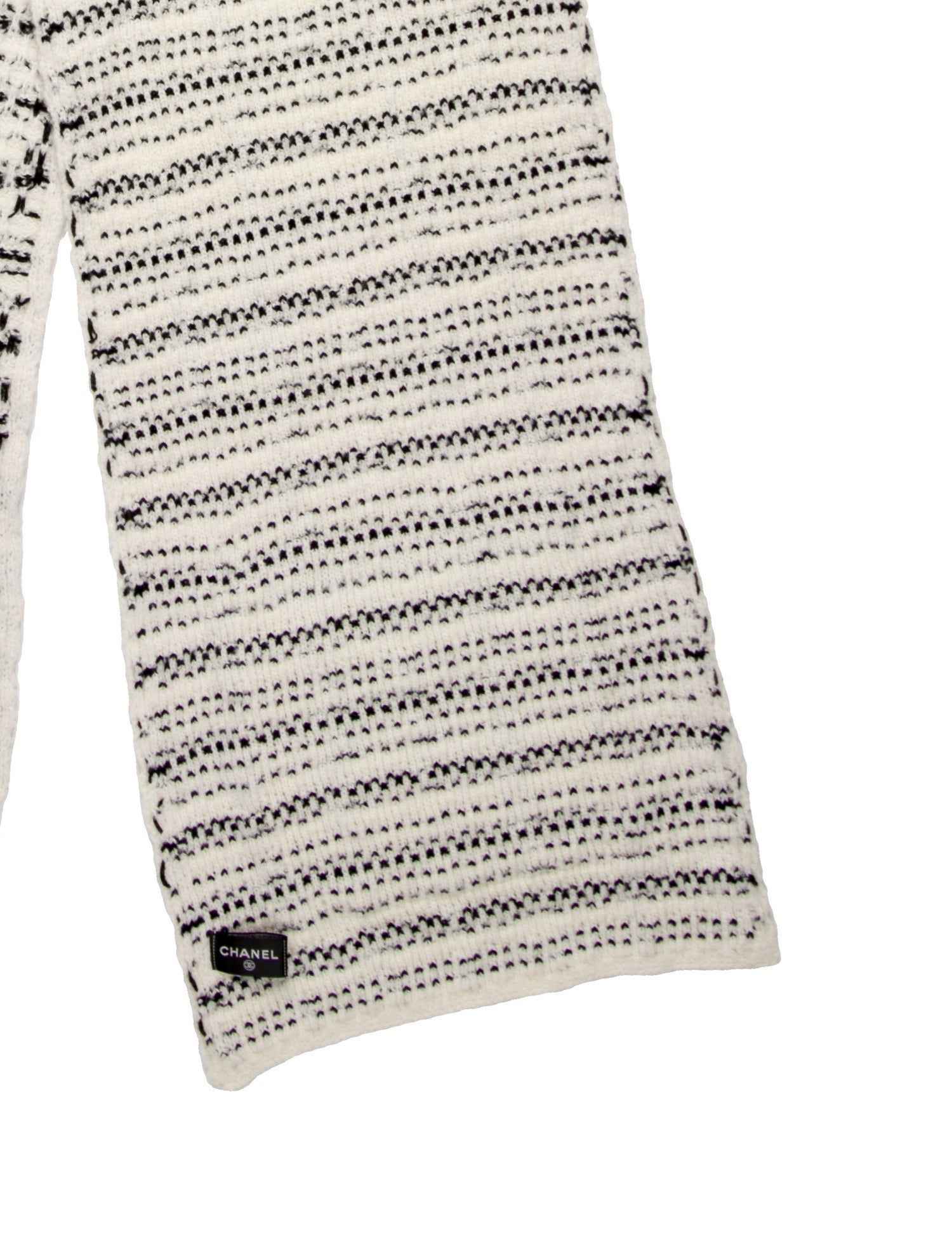 Chanel Wool Interlocking CC Logo Scarf