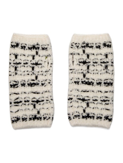Chanel CC Tweed Fingerless Gloves