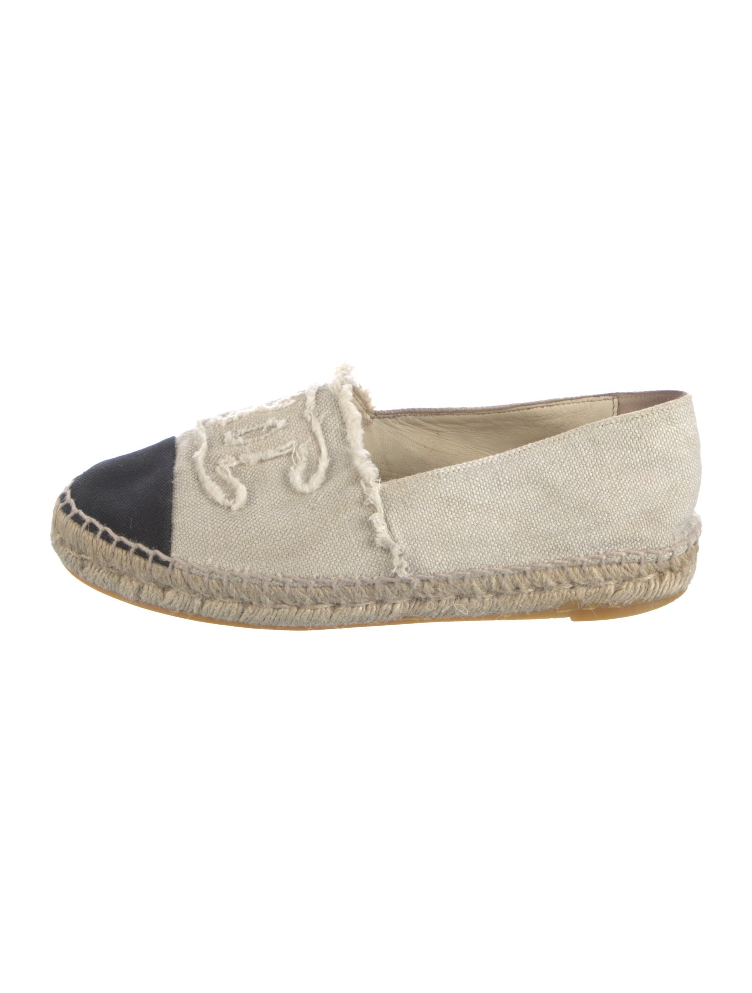 Chanel Interlocking CC Logo Canvas Espadrilles