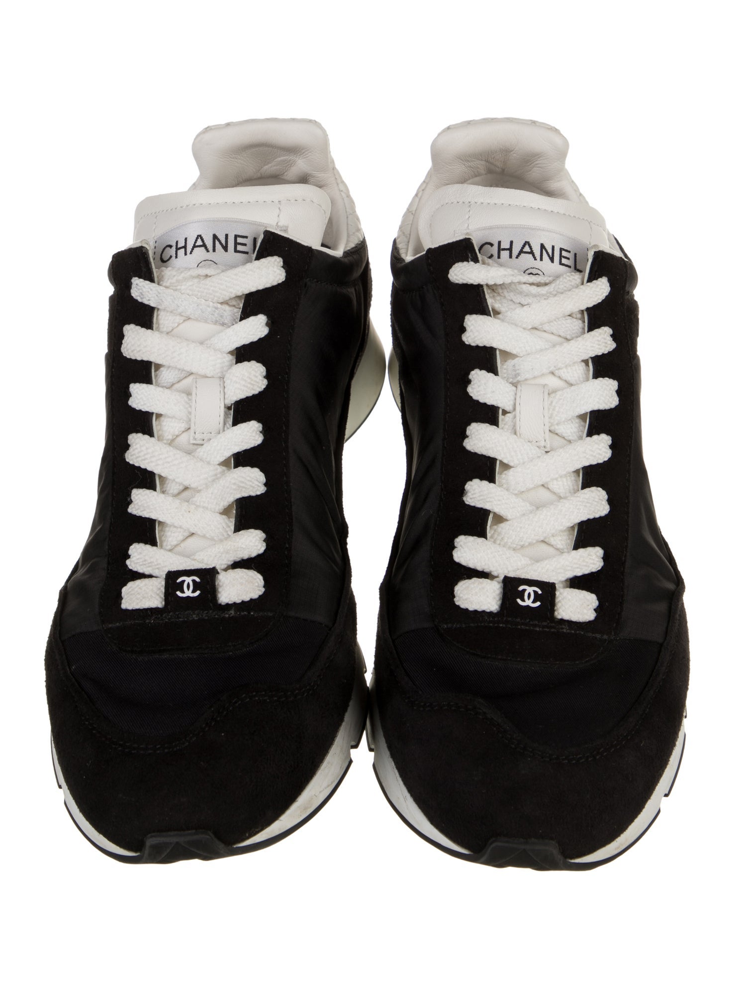 Chanel Interlocking CC Logo Nylon Sneakers