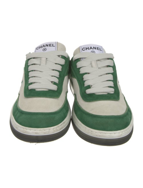 Chanel Interlocking CC Logo Suede Sneakers