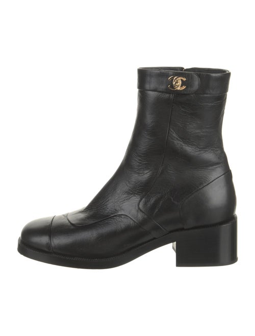 Chanel 2022 Leather Moto Boots