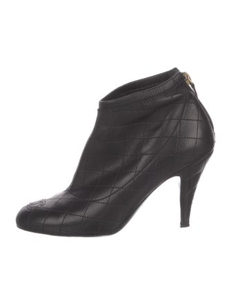 Chanel Interlocking CC Logo Leather Boots