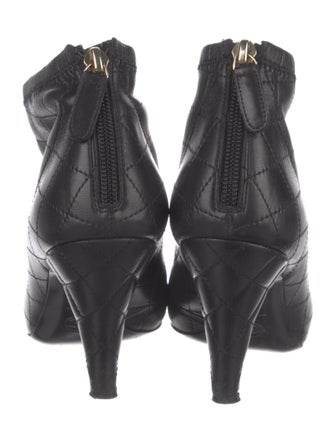 Chanel Interlocking CC Logo Leather Boots