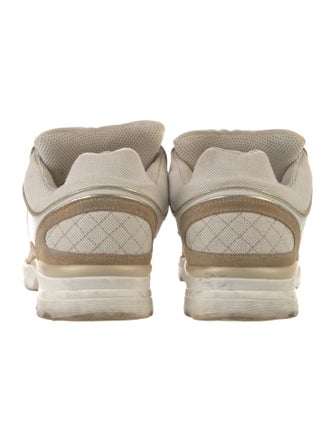 Chanel Interlocking CC Logo Suede Sneakers