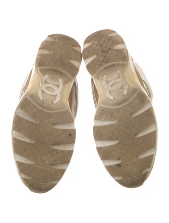 Chanel Interlocking CC Logo Suede Sneakers