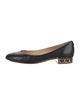 Chanel Interlocking CC Logo Leather Ballet Flats