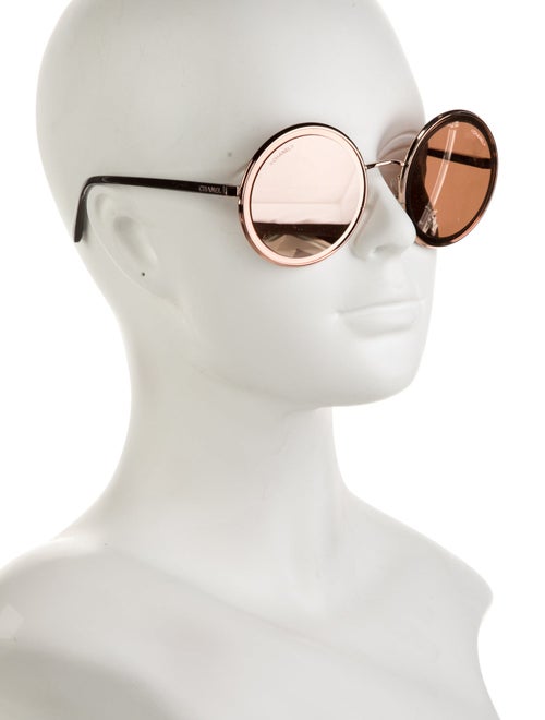Chanel Interlocking CC Logo Round Sunglasses