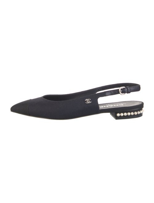 Chanel 2015 Interlocking CC Logo Slingback Flats