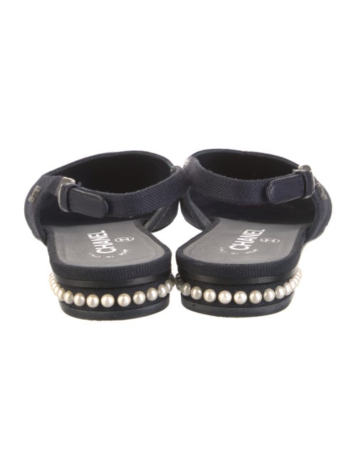 Chanel 2015 Interlocking CC Logo Slingback Flats