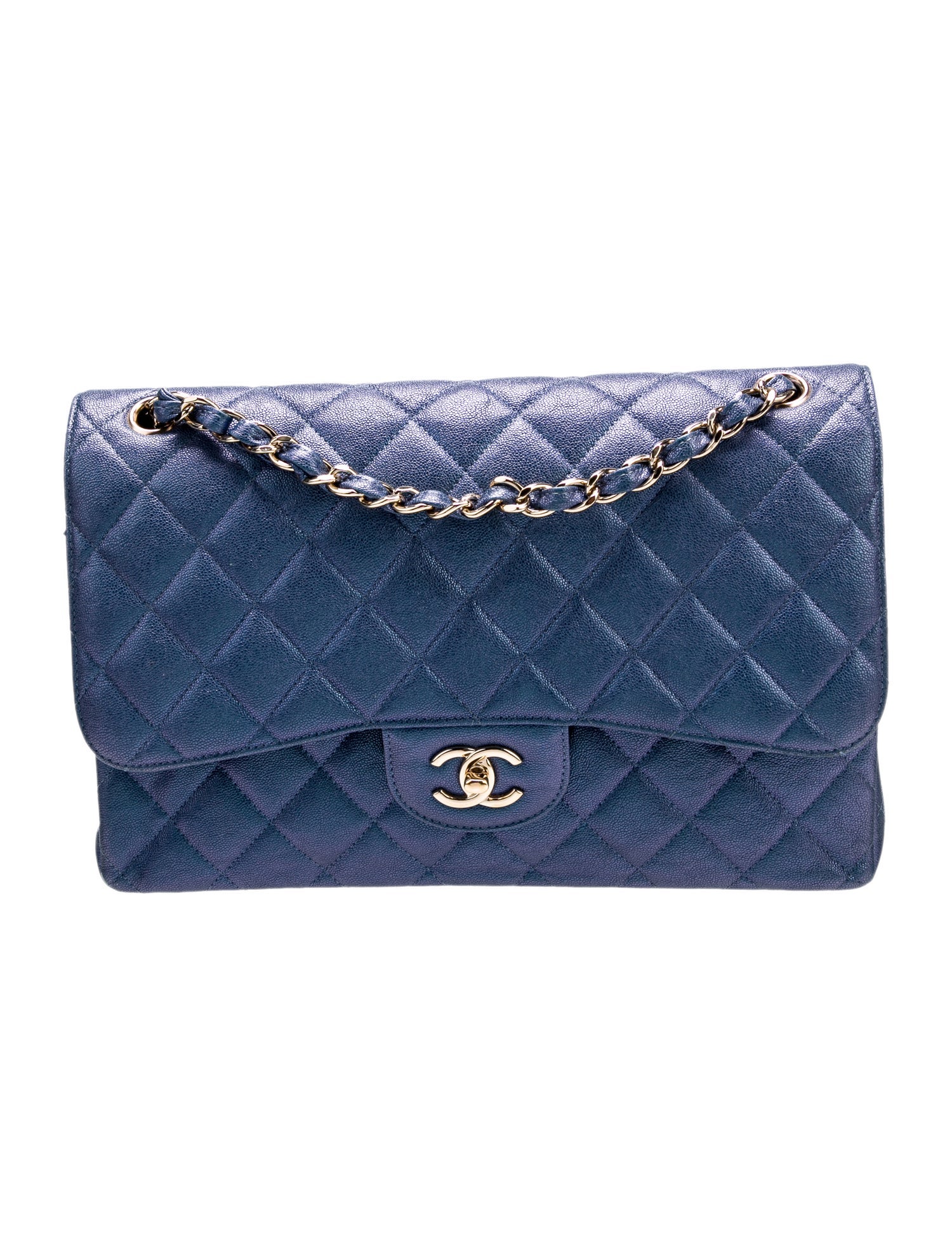 Chanel 2019 Jumbo Iridescent Classic Double Flap Bag