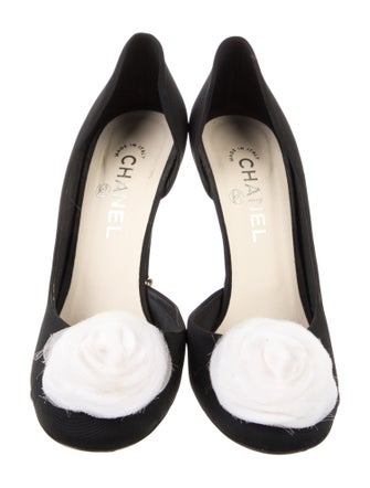 Chanel 2012 Camellia Accent D'Orsay Pumps