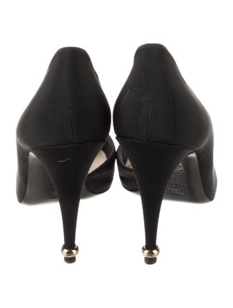 Chanel 2012 Camellia Accent D'Orsay Pumps