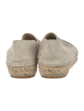 Chanel Interlocking CC Logo Leather Espadrilles