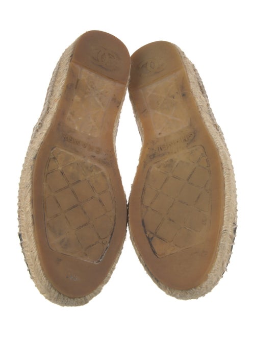 Chanel Interlocking CC Logo Leather Espadrilles