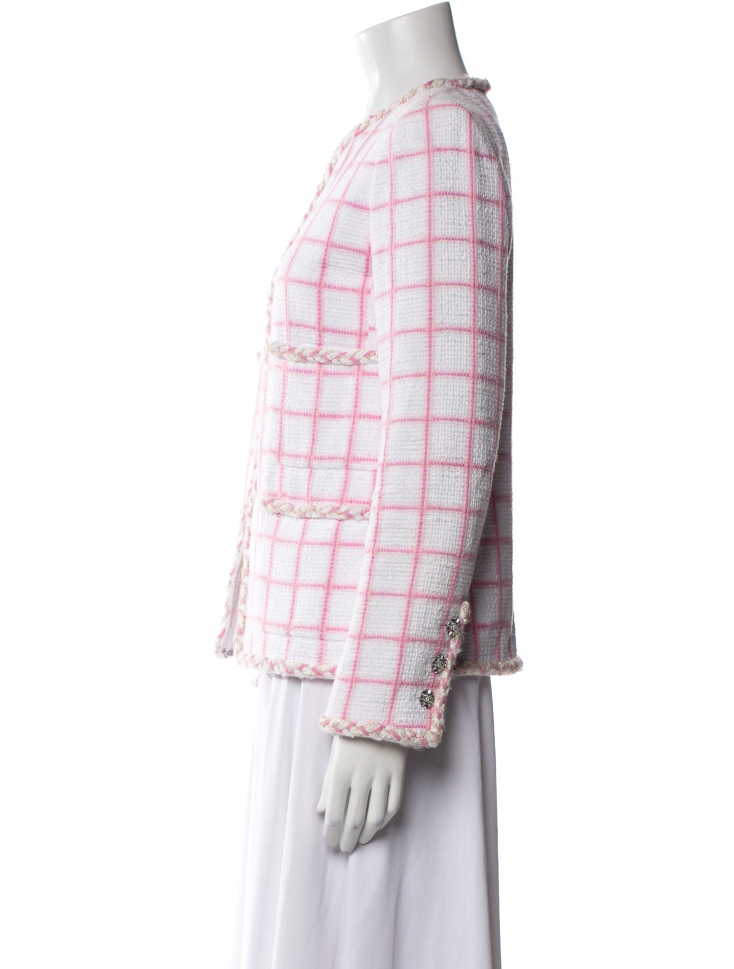 Chanel 2023 Plaid Print Evening Jacket